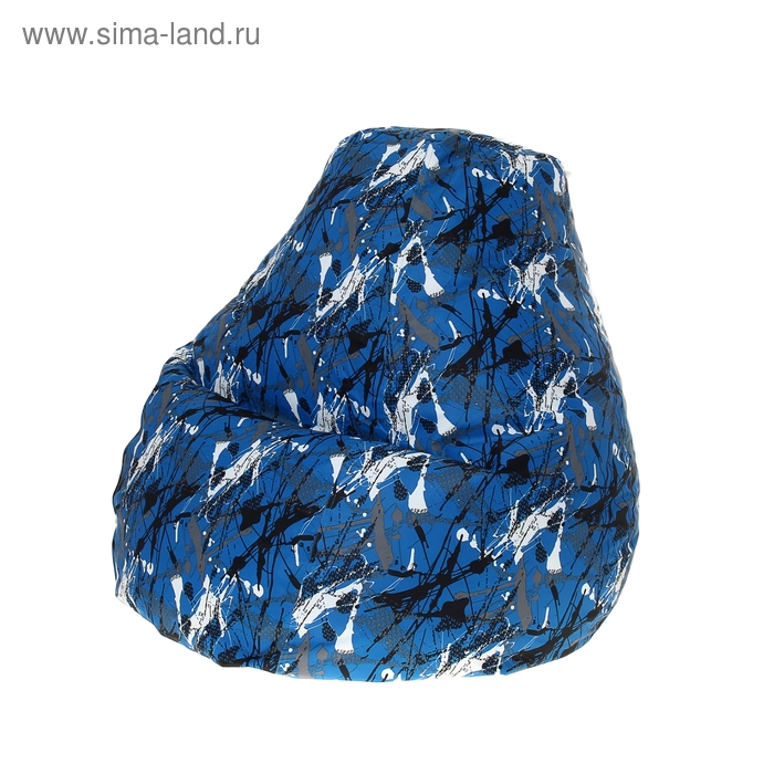 Кресло-мешок пятигранный, d82/h110, цвет синий - Фото 1