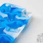 Форма для льда и кондитерских изделий «Звездочки», 20,1×10,2 см, h=2 см, ячейка 4,5 см, цвет синий - Фото 5