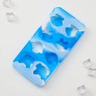 Форма для льда и кондитерских изделий «Ракушки», 20,1×10 см, h=2 см, ячейка 4 см, цвет синий - Фото 2
