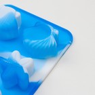 Форма для льда и кондитерских изделий «Ракушки», 20,1×10 см, h=2 см, ячейка 4 см, цвет синий - Фото 6