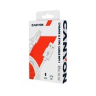 Кабель Canyon MFI-1, Lighting - USB, 2.4 А, чип MFI, сертифицирован Apple, 1 м, белый 9646046 - фото 15871645