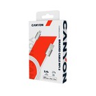 Кабель Canyon MFI-3, Lighting - USB, 2.4А, чип MFI, сертифицирован Apple,1м, плоский т/серый - фото 51483869 Кабель Canyon MFI-3, Lighting - USB, 2.4А, чип MFI, сертифицирован Apple,1м, плоский т/серый - фото 51483869