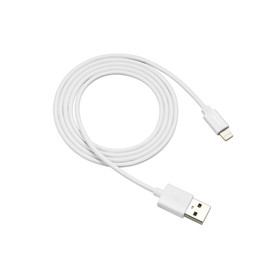 Кабель Canyon MFI-3, Lighting - USB, 2.4А, чип MFI, сертифицирован Apple, 1м, нейлон, белый