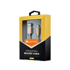 Кабель Canyon MFI-3, Lighting - USB, 2.4А, MFI, сертифицирован Apple, 1м, нейлон, золотистый 9646051 - фото 16563928