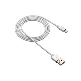 Кабель Canyon MFI-3, Lighting - USB, 2.4А, чип MFI, сертифицирован Apple, 1м, нейлон,т/серый 9646052