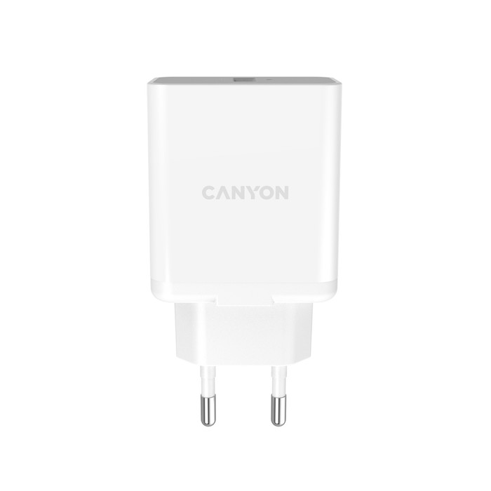 Сетевое зарядное устройство Canyon H-36, USB, 3 А, 36 Вт, быстрая зарядка, белое - фото 51463223