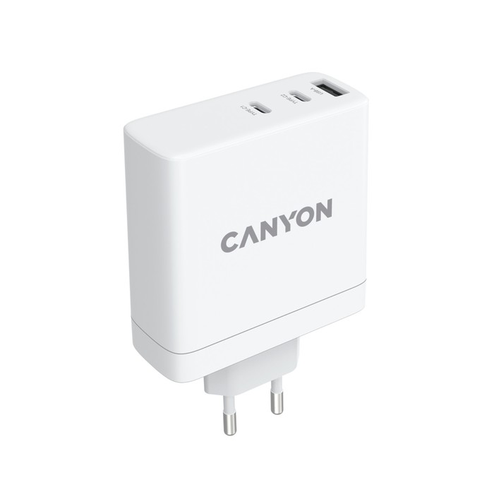 Сетевое зарядное устройство Canyon H-140-01, USB/ USB-C, 140Вт, 5А, GAN, быстрая зарядка - фото 51463233