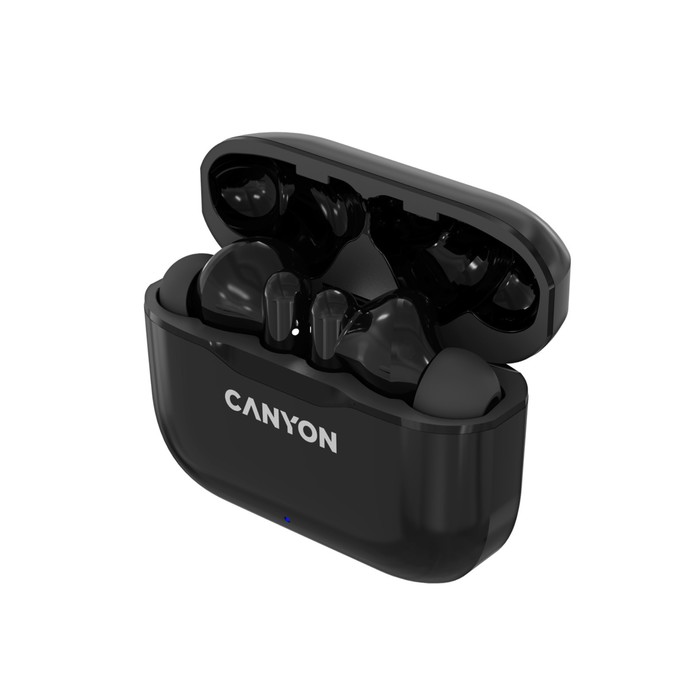 Наушники Canyon TWS-3, вакуумные, микрофон, 40/300 мАч, handsfree, IP33, черные - фото 51310316