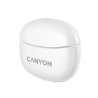 Наушники Canyon TWS-5, вакуумные, микрофон, сенсор, BT 5.3, 40/500 мАч, IP33, белые - фото 51310338 Наушники Canyon TWS-5, вакуумные, микрофон, сенсор, BT 5.3, 40/500 мАч, IP33, белые - фото 51310338