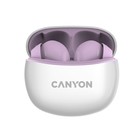 Наушники Canyon TWS-5, вакуумные, микрофон, сенсор, BT 5.3, 40/500 мАч, IP33, фиолетовые - фото 51310340 Наушники Canyon TWS-5, вакуумные, микрофон, сенсор, BT 5.3, 40/500 мАч, IP33, фиолетовые - фото 51310340