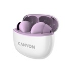 Наушники Canyon TWS-5, вакуумные, микрофон, сенсор, BT 5.3, 40/500 мАч, IP33, фиолетовые - фото 51310341 Наушники Canyon TWS-5, вакуумные, микрофон, сенсор, BT 5.3, 40/500 мАч, IP33, фиолетовые - фото 51310341