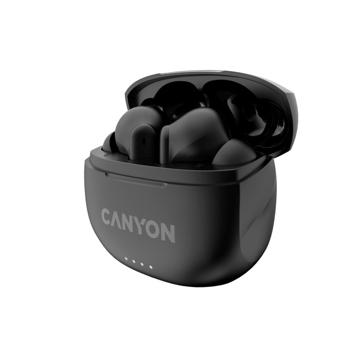 Наушники Canyon TWS-8, вакуумные, микрофон, шумоподавление, BT 5.3, 40/470 мАч, IP33, черные - фото 51310361