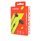 Наушники Canyon EPM-03, вакуумные, микрофон, 15 мм, 32 Ом, 100 дБ, 1.2 м, 3.5мм, красные - фото 51310379 Наушники Canyon EPM-03, вакуумные, микрофон, 15 мм, 32 Ом, 100 дБ, 1.2 м, 3.5мм, красные - фото 51310379