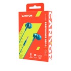 Наушники Canyon SEP-3, вакуумные, микрофон, 15 мм, 32 Ом, 100 дБ, 1.2 м, 3.5мм, сине/зеленые - фото 51310382 Наушники Canyon SEP-3, вакуумные, микрофон, 15 мм, 32 Ом, 100 дБ, 1.2 м, 3.5мм, сине/зеленые - фото 51310382