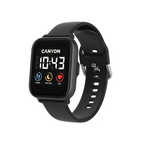 Смарт-часы Canyon SW-74, 1.3'', LCD, сенсор, уведомления, спорт, до 20 дней, IP67, черные