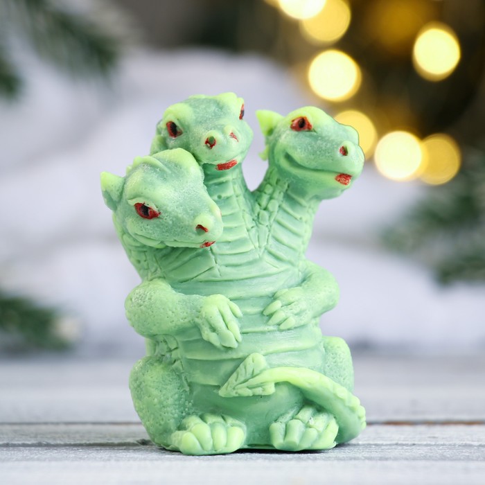 Фигурное мыло "Огнедышащий дракон" зеленое, 60гр - Фото 1