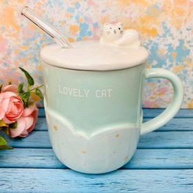 

Кружка с крышкой и трубочкой Lenardi, 400 мл