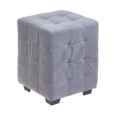 Пуф «Клик Мебель. Кусен», 300×300×400 мм, велюр, цвет серый