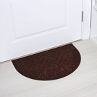 Коврик влаговпитывающий полукруглый «Добро пожаловать», 40×60 см, цвет коричневый - фото 22207087