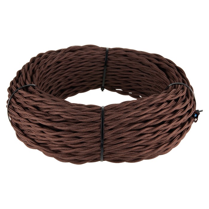 Ретро кабель витой W6453514, 3х1,5, цвет коричневый - Фото 1