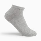 Набор носков детских (3 пары), цвет серый/белый/фуксия, размер 24-26 - Фото 2