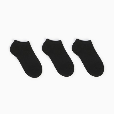 Набор носков детских (3 пары), цвет чёрный, размер 27-29