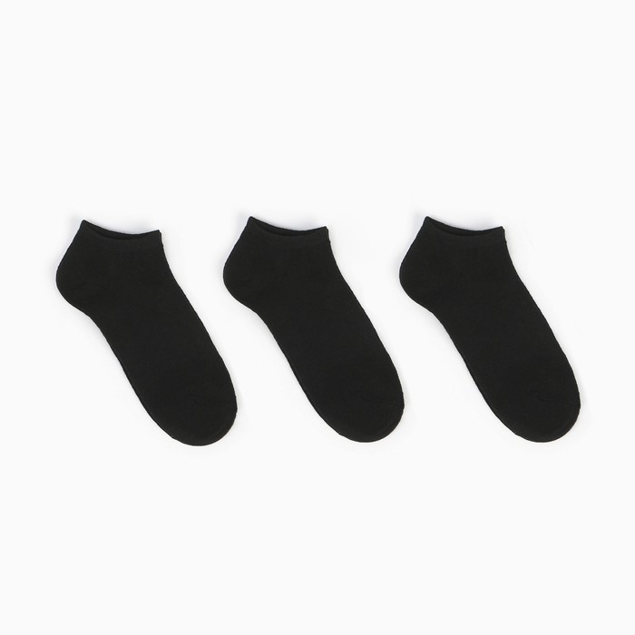 Набор мужских носков (3 пары), цвет чёрный, размер 39-41 - Фото 1