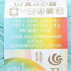 Пряжа "Детский хлопок" 100%мерсеризованный хлопок 330м/100гр (752-Дымчато-бирюзовый) - Фото 4