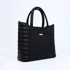 Сумка-тоут "Оливи" на молнии, цвет чёрный - фото 22208253