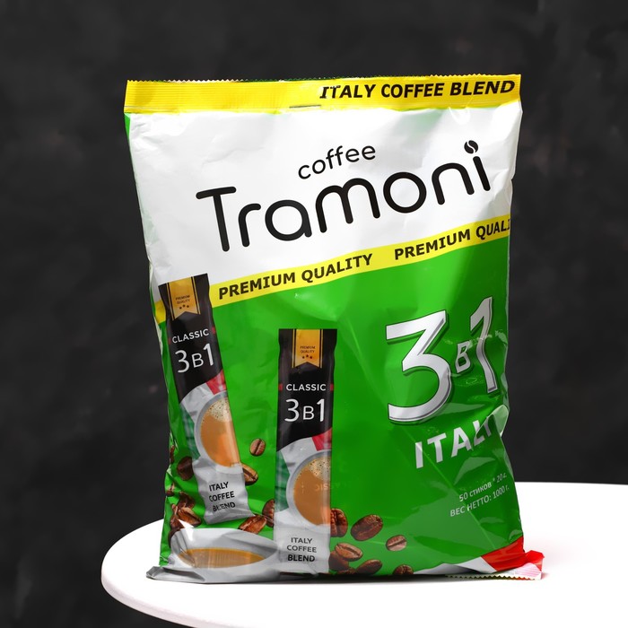Кофейный напиток TRAMONI 3в1 ITALY, 20 г