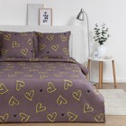 Постельное бельё Экономь и Я евро "Hearts" 200х215см,200х215см,70х70см-2 шт, полисатин, 80 г/м² - фото 39076663