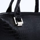 Сумка-саквояж "Оливи" на молнии, длинный ремень, цвет чёрный - фото 22209336