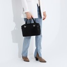 Сумка-саквояж "Оливи" на молнии, длинный ремень, цвет чёрный - фото 22209340