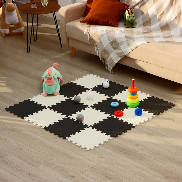 Мягкий пол универсальный, 33 × 33 см, цвет серый 62850