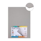 Картон переплетный 2.0 мм, А2, 2 листа, 1250 г/м², серый, в пакете - фото 10480519