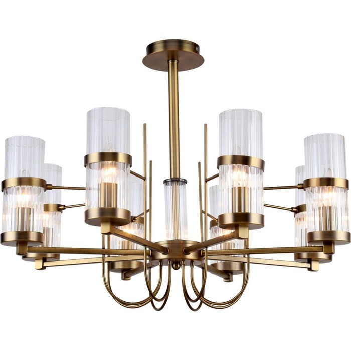 Люстра потолочная Legion 8xE14 40Вт, размер 62,5x62,5x48,5 см, цвет античная бронза