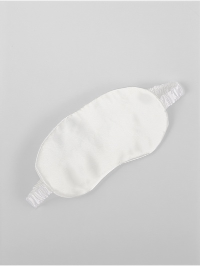 Маска для сна «ШЁЛК», 20×10 см, резинка одинарная, бежевая