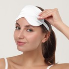 Маска для сна «ШЁЛК», 20×10 см, резинка одинарная, бежевая - Фото 7