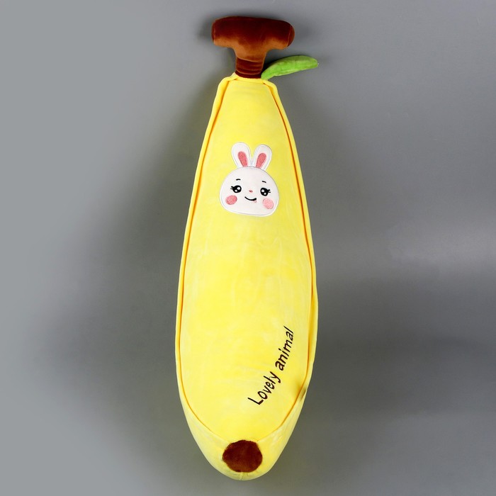 Мягкая игрушка-подушка «Зайка-банан», 65 см, цвет жёлтый - фото 1907718088