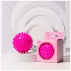 Мяч массажный ONLYTOP Pink, d=6,5 см - Фото 6