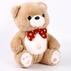 Мягкая игрушка «Медведь», с бантиком в горох, 26 см, цвет бежевый - фото 4637143