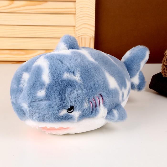 Мягкая игрушка «Акула», 32 см, цвет синий - Фото 1