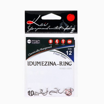 Крючки KOI IDUMEZINA-RING, цвет BN, № 12/5, 10 шт.