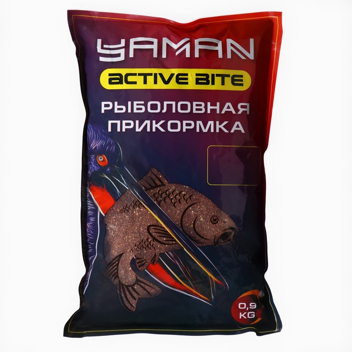 Прикормка Yaman Active Bite, плотва, карамель, коричневый, 900 г - Фото 1