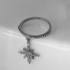 Кольцо «Брелок» звезда полярная, цвет белый в серебре, размер 17 - фото 27190120