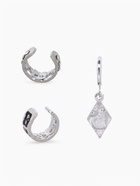 Набор серег и кафф QF «Хэллоуин», 5 шт, цвет чёрный в серебре 9340298