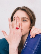 Кольцо безразмерное «Губы», красное - Фото 2