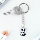 Брелок для ключей детский, металлический "Панда", 7 х 1,4 см - фото 320444975
