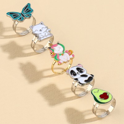 Кольцо «Котик», 5 шт