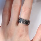 Кольцо «Солнце и полумесяц», цвет чернёное серебро, 17 размер - фото 25653483